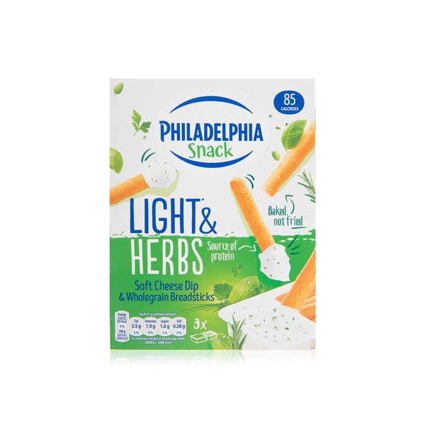 Philadelphia Handisnack with Herb Dip and Breadsticks 3 x 42g