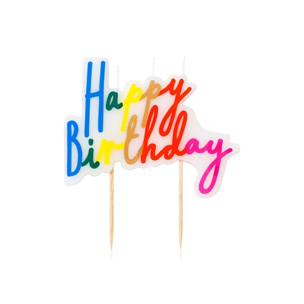 Talking Tables Rainbow Brights Happy Birthday Candles