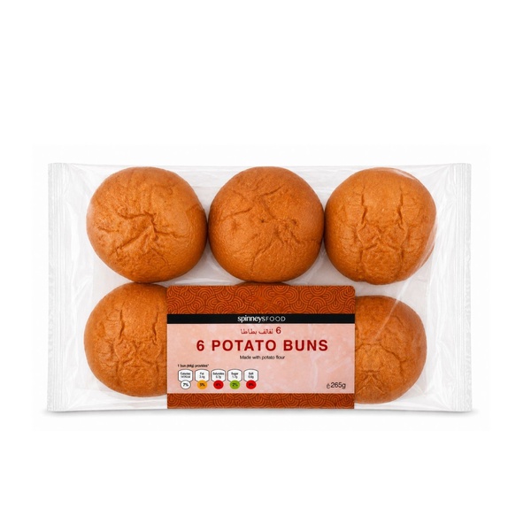 Spinneysfood Potato Buns x 6