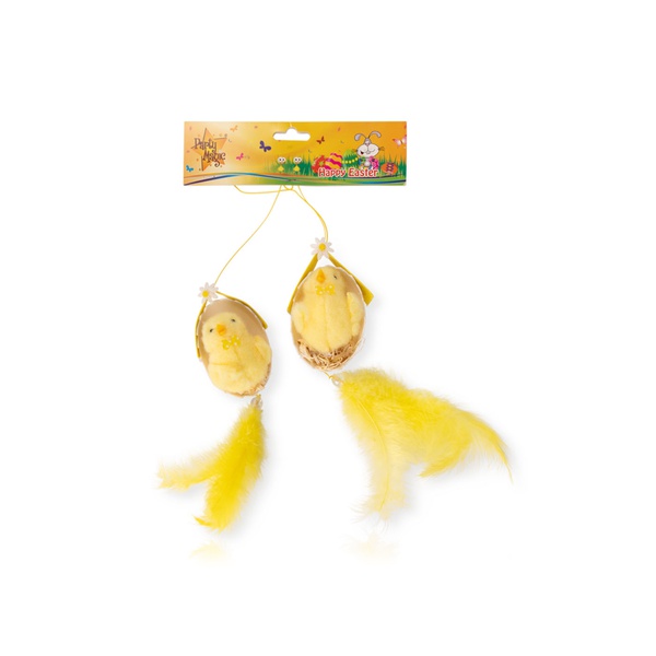 Party Magic Easter Chick Decor 20cm 2 Pack