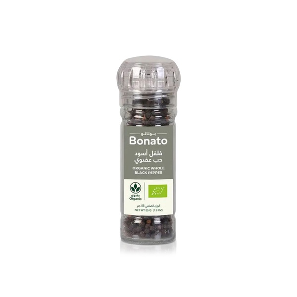 Bonato Organic Whole Black Pepper 55g