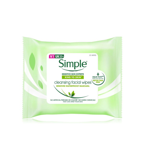 اشتري Simple cleansing facial wipes x25 في الامارات