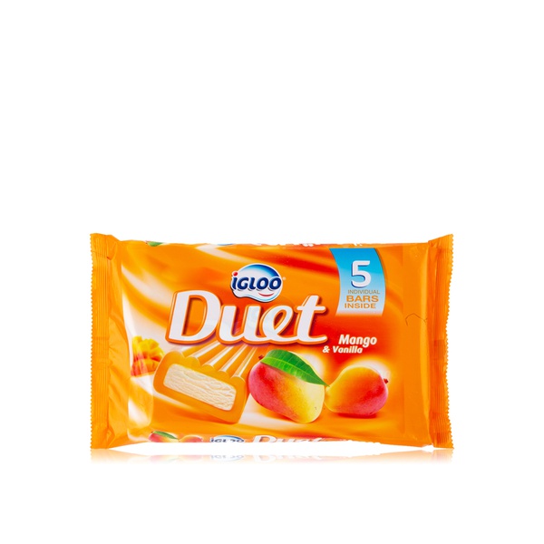 Buy Igloo Duet mango & vanilla ice cream 5x65ml in UAE
