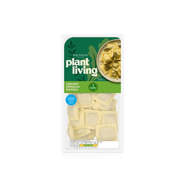 Waitrose Plant Living Creamy Spinach Ravioli 250g