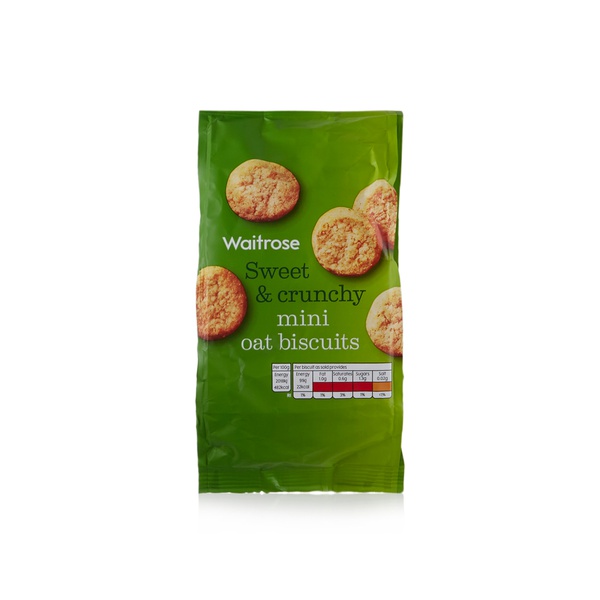 Buy Waitrose mini oat biscuits 125g in UAE