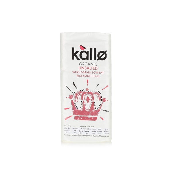 Kallo Unsalted Rice Cake Thins 130g