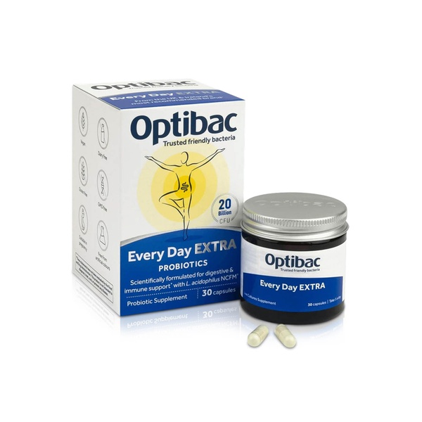 Optibac Every Day Extra Probiotic Digestive Supplement Capsules x 30