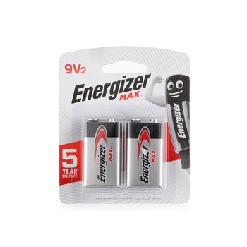 Energizer Max Alkaline 9v Batteries x 2