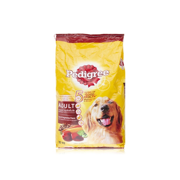 اشتري Pedigree dog food adult liver & vegetable 10kg في الامارات