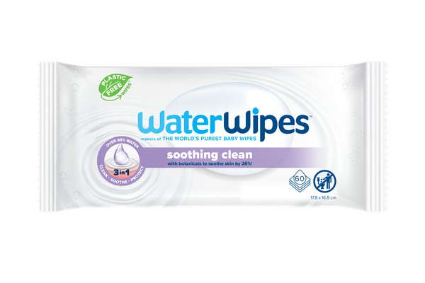 WaterWipes Soothing Clean Baby Wipes x 60