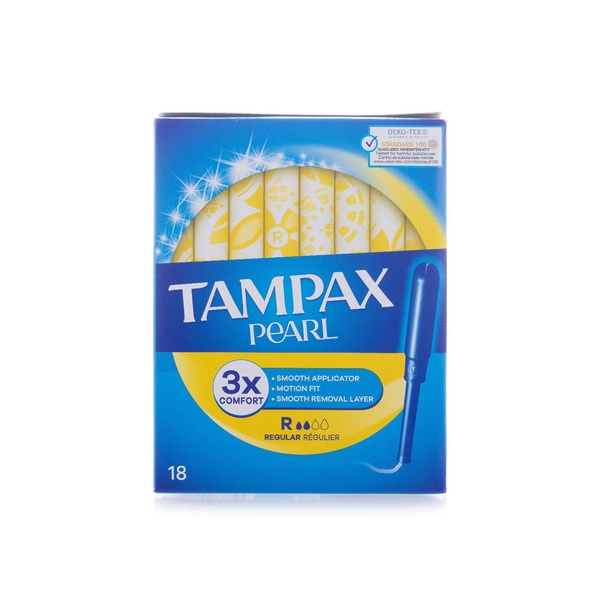 Tampax pearl regular applicator tampons 18 pack Spinneys UAE