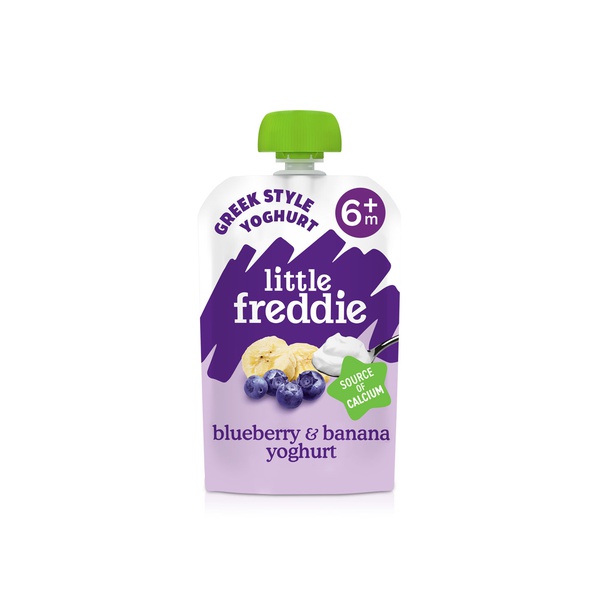 Little Freddie Organic Blueberry & Banana Greek Style Yoghurt Baby Food Pouch (+6m) 100g