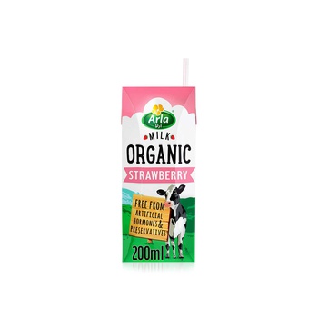 Arla Organic Strawberry Milk 200ml