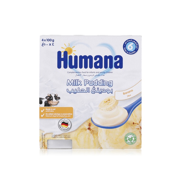 Buy Humana banana milk pudding 4x100g in UAE