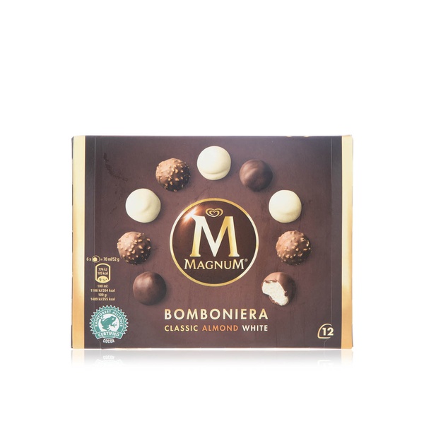 Buy Magnum bomboniera classic almond white bites 140ml in UAE