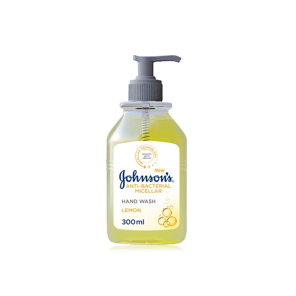 Buy Johnsons anti-bacterial micellar hand wash lemon 300ml in UAE