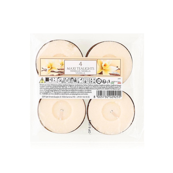 اشتري Aladino scented maxi tealight candle vanilla x4 في الامارات