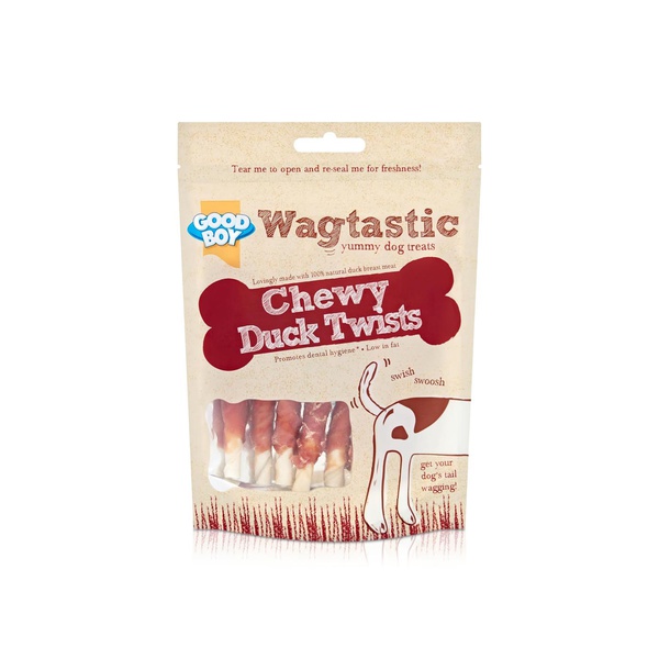Wagtastic Chewy Duck Twists Dog Treats 70g