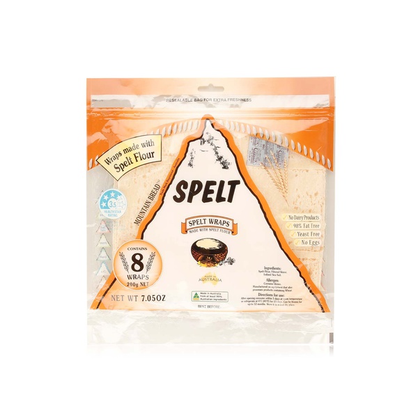Mountain Bread Spelt Wraps x 8 200g