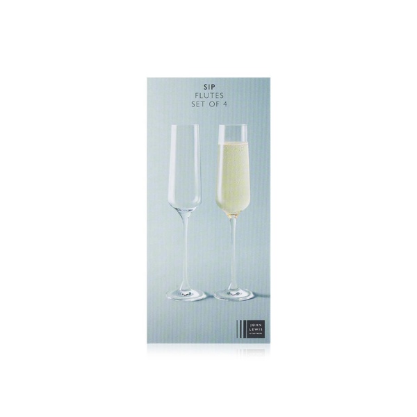 John Lewis Sip Champagne Glass Flutes 190ml 4 Pack