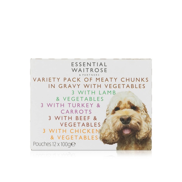 Waitrose Essential Meaty Chunks in Gravy 12 x 85g