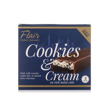 Flair Cookies & Cream Cake Bar x 3