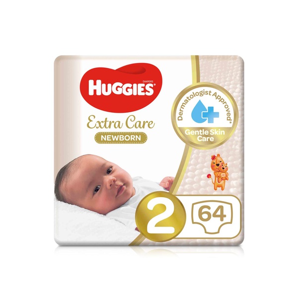 Huggies Extra Care Newborn Size 2 64s