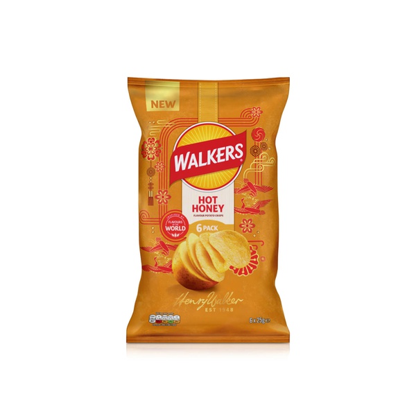 Walkers Hot Honey Potato Chips x6 150g