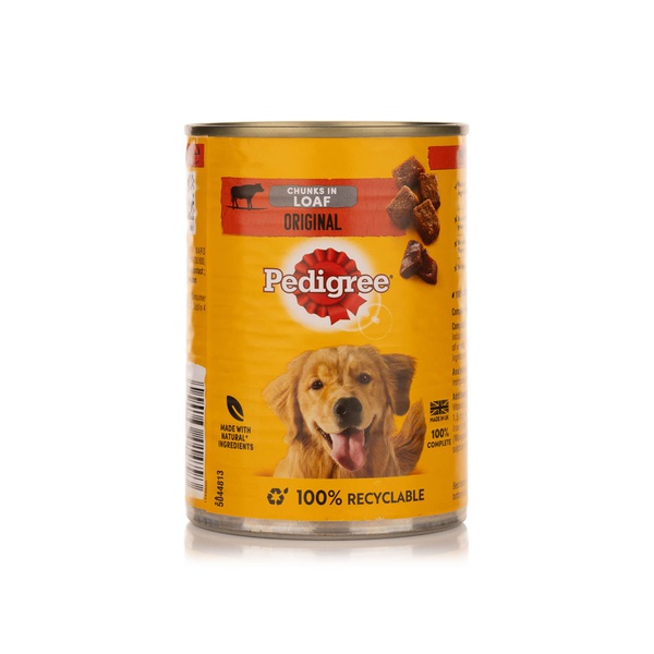 اشتري Pedigree original in loaf adult wet dog food can 400g في الامارات