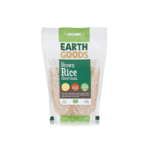 اشتري إيرث جودز أرز بني عضوي قصير الحبة 500 غرام في الامارات