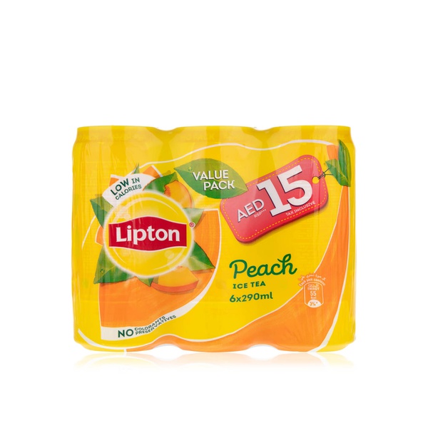 Buy Lipton ice tea peach 290ml 6 pack in UAE