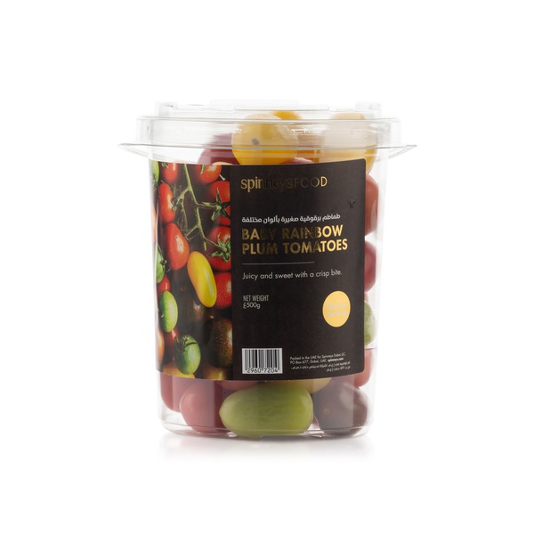Spinneysfood Baby Rainbow Plum Tomatoes Snack Tub 500g