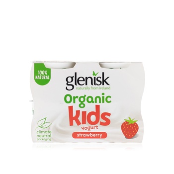 Glenisk Organic Kids Strawberry Yogurt 4 Pack 360g
