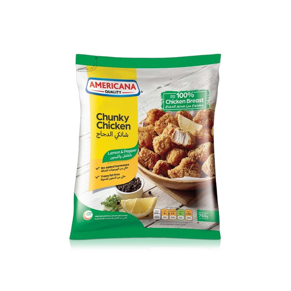 Americana Frozen Lemon & Pepper Chunky Chicken 750g