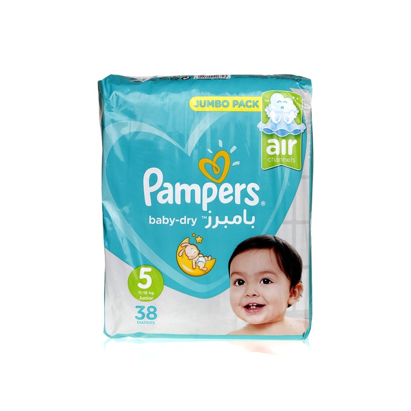 Buy Pampers baby-dry nappies size 5 x38 in UAE