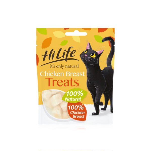 Buy HiLife its only natural chicken breast cat treats 10g in UAE