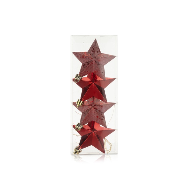 Christmas Magic Christmas Hanging Stars Red 8cm x 4
