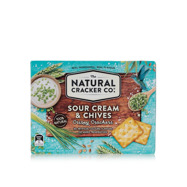 Buy The Natural Cracker Co. sour cream and chives crackers 160g in UAE