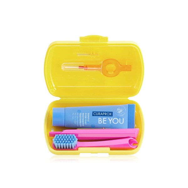Curaprox travel set dental kit in yellow price in UAE Spinneys UAE