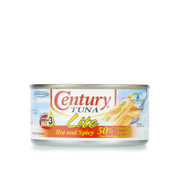 Buy Century lite tuna hot and spicy 180g in UAE