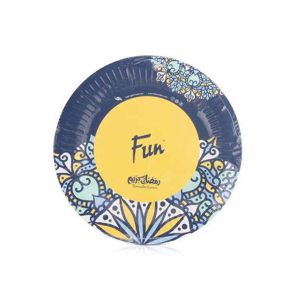 Fun Ramadan Paper Plates Blue 9" x 10