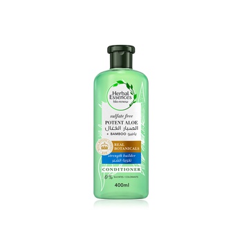 Herbal Essences Strengthening Sulfate Free Potent Aloe Vera Bamboo Natural Conditioner 400ml