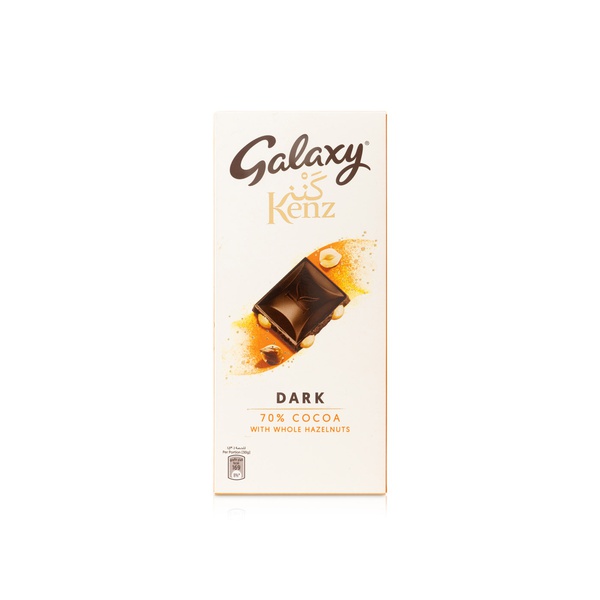 Galaxy Kenz Dark Chocolate 70% Cocoa with Whole Hazelnuts 90g