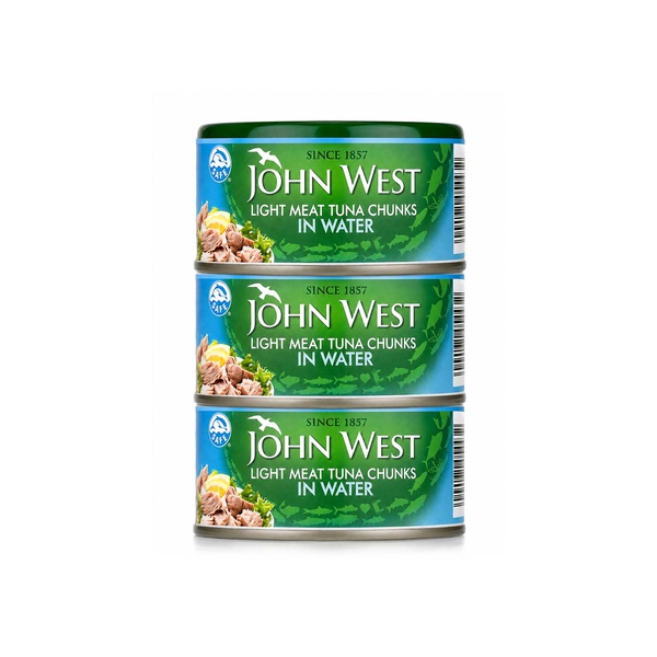 John West Light Meat Tuna Chunks in Water 170g x 3