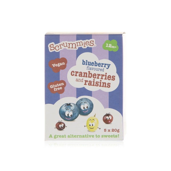 اشتري Scrummies blueberry flavour cranberries and raisins 20g x5 في الامارات