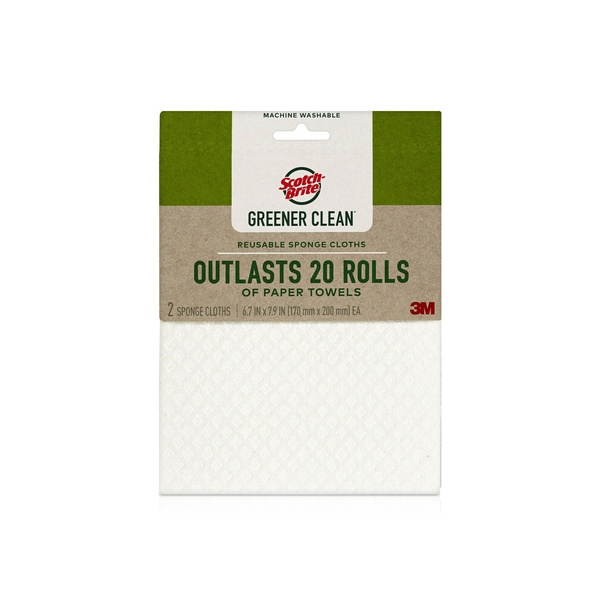 Scotch‑Brite Greener Clean Recycled Sponge Cloths x 2