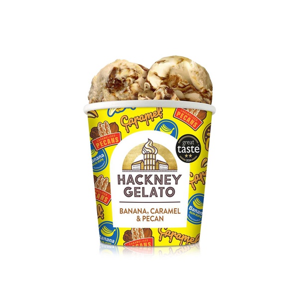 Hackney Gelato Banana Caramel and Pecan 460ml