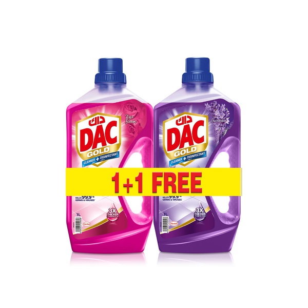 DAC Cleaner and Disinfectant Rose Bloom 1L + Lavender 1L