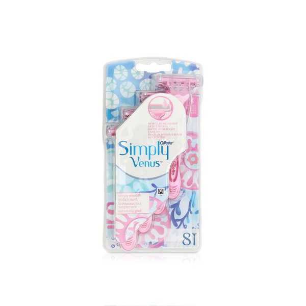 Gillette Simply Venus 3 Blade Disposable Shaving Razors x 8