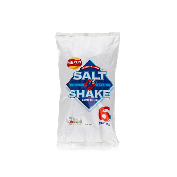 Buy Walkers salt & shake potato crisps 6x24g in UAE